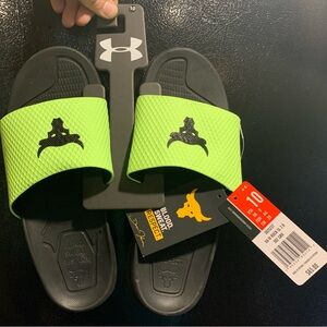 Under Armour Men's Project Rock Slide 2.0 lime green